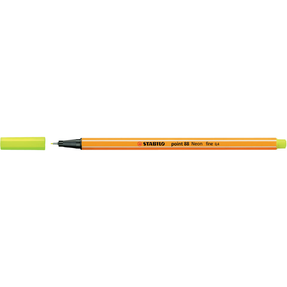 Fineliner point 88®, 0,4 mm, neongelb STABILO 88/024
