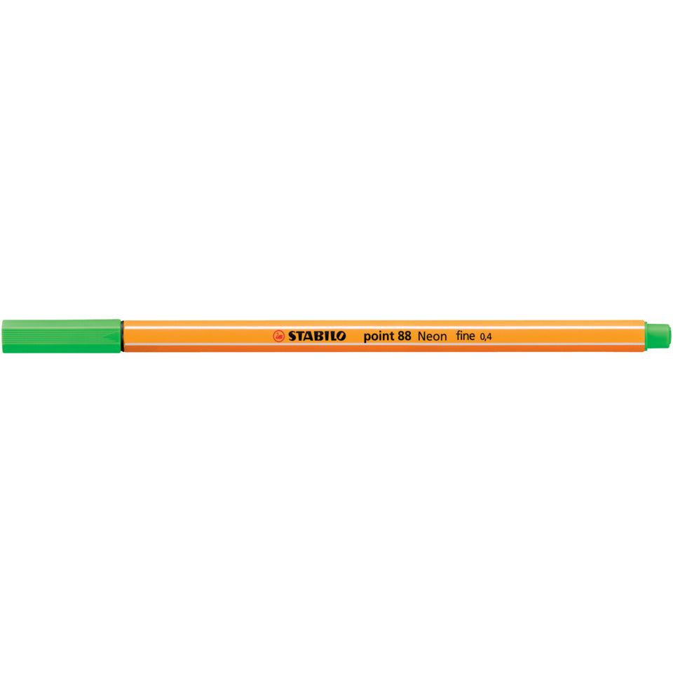 Fineliner point 88®, 0,4 mm, neongrün STABILO 88/033