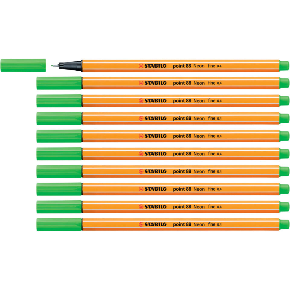 Fineliner point 88®, 0,4 mm, neongrün STABILO 88/033