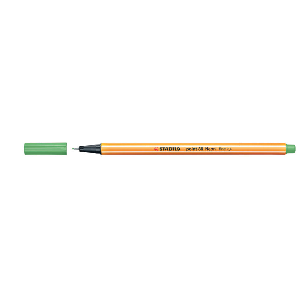 Fineliner point 88®, 0,4 mm, neongrün STABILO 88/033