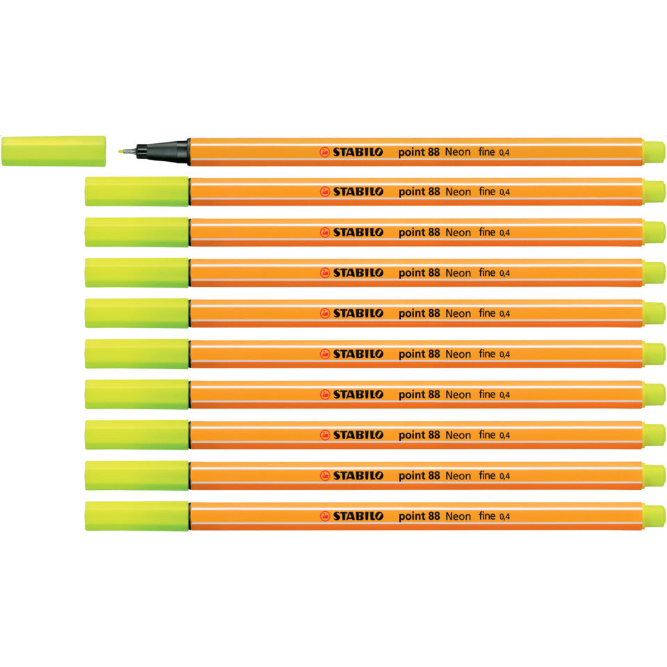 Fineliner point 88®, 0,4 mm, neongelb STABILO 88/024