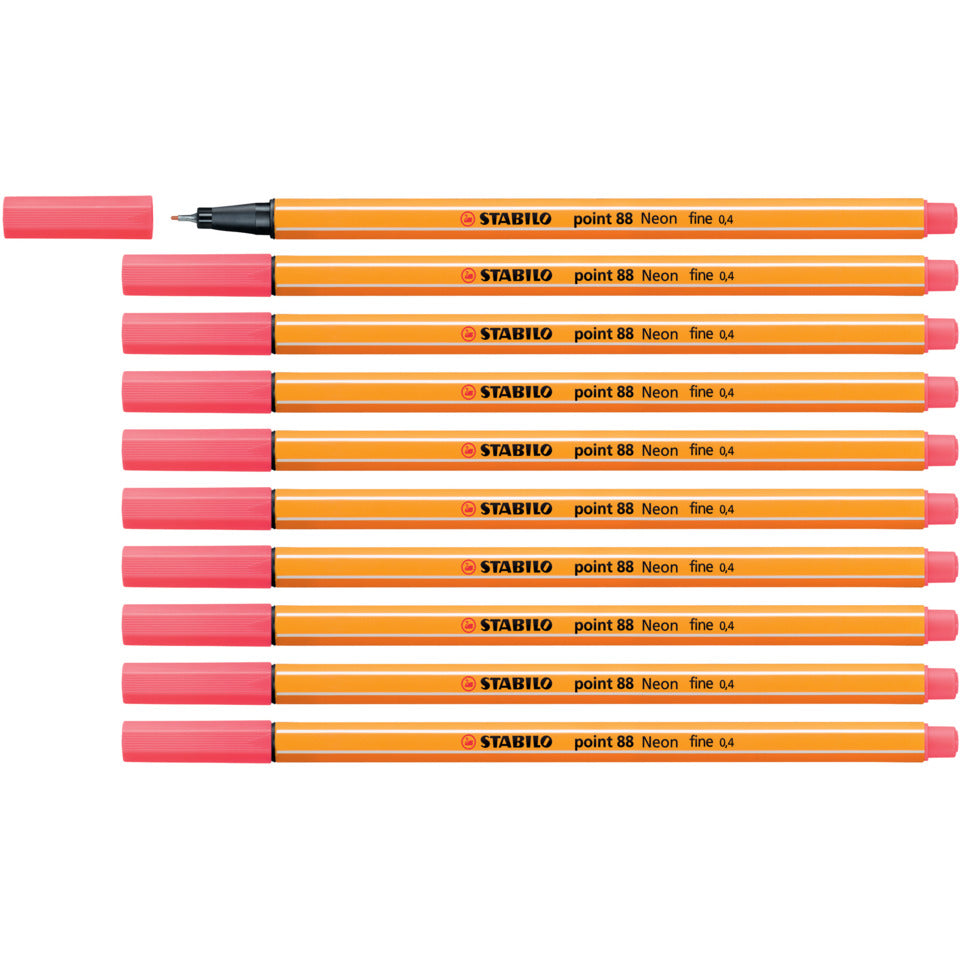 Fineliner point 88®, 0,4 mm, neonrot STABILO 88/040