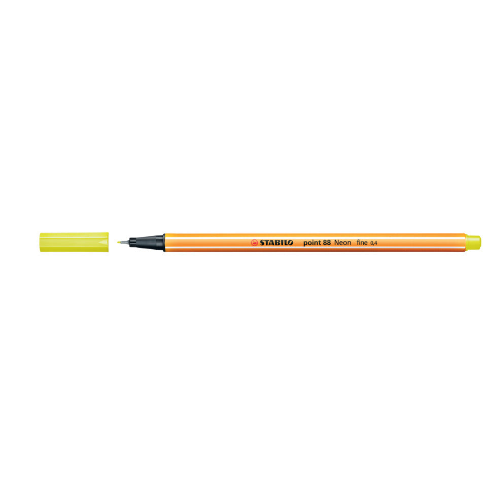 Fineliner point 88®, 0,4 mm, neongelb STABILO 88/024