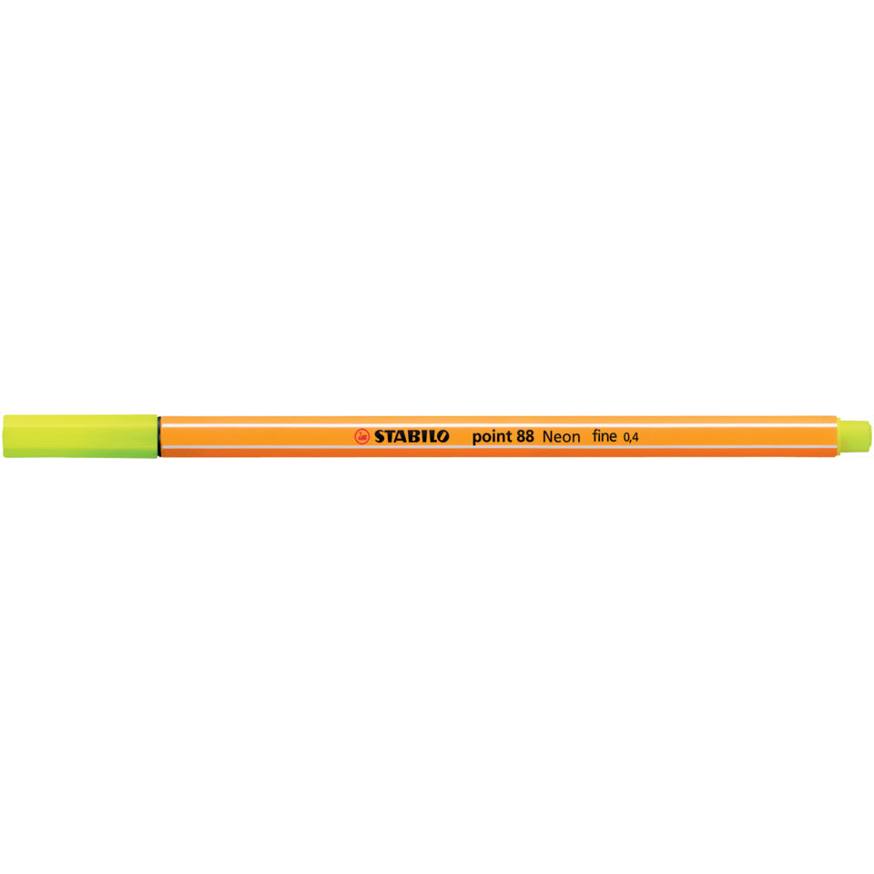 Fineliner point 88®, 0,4 mm, neongelb STABILO 88/024