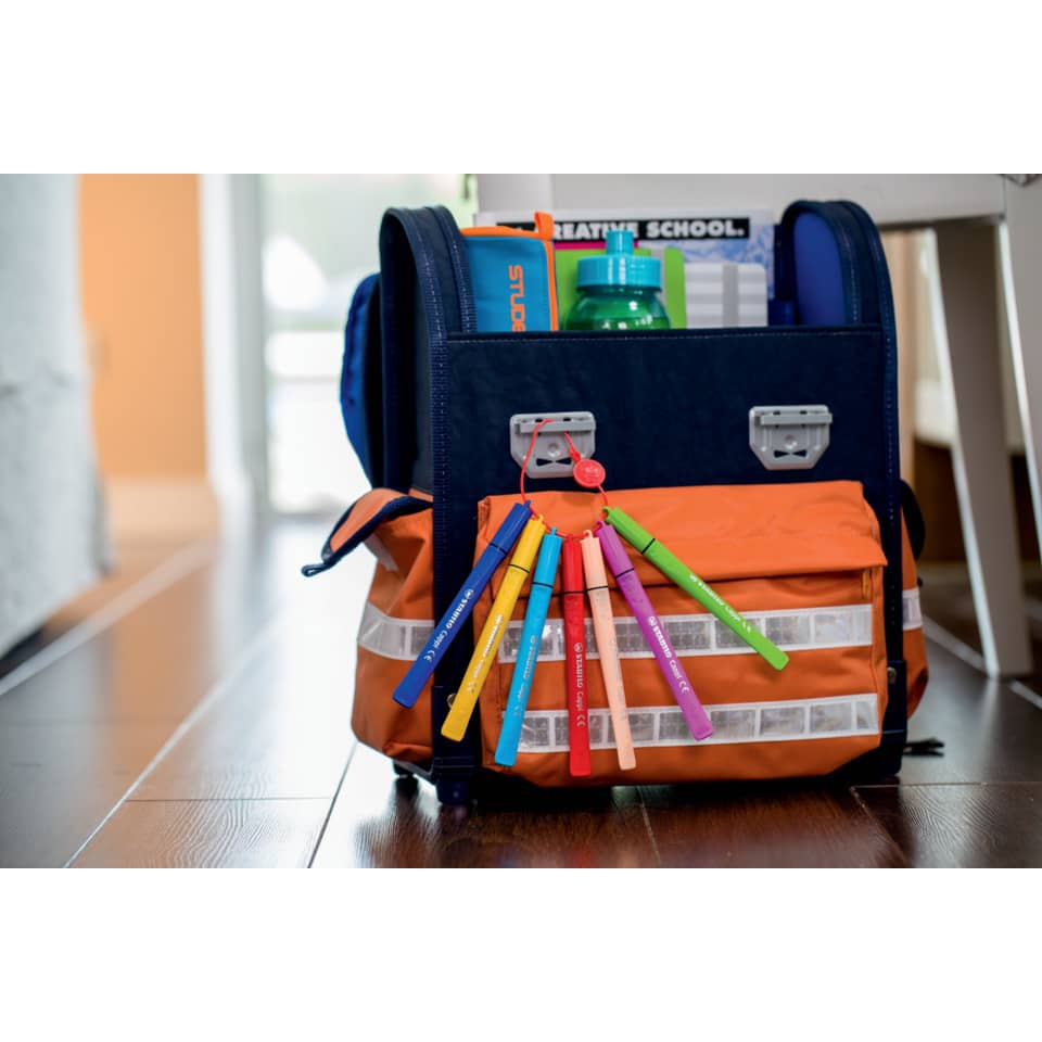 Faserschreiber mit Kappenring Cappi® Etui, 1 mm, sortiert, Kartonetui mit 12 Stiften STABILO 168/12-4 STABILO 168/12-4  Kartonetui