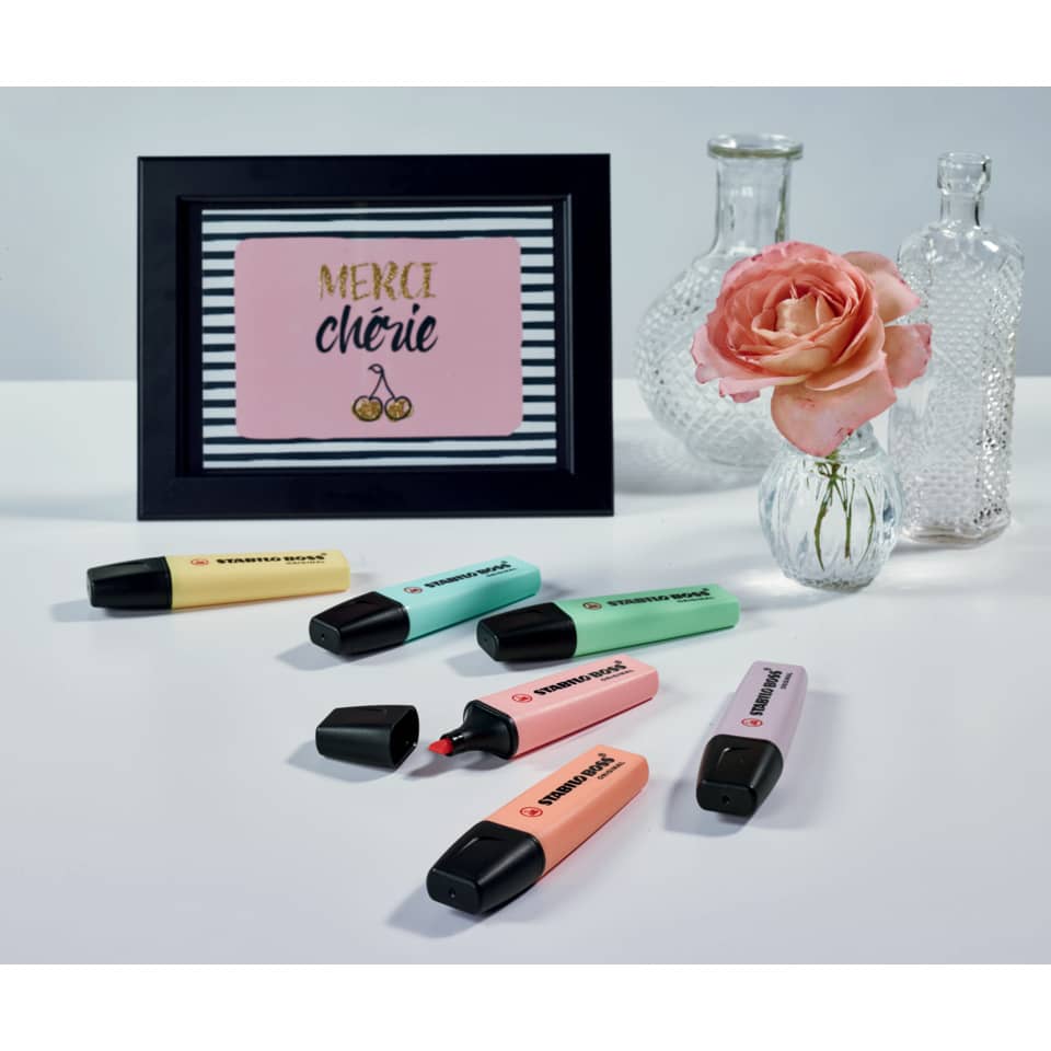 Textmarker BOSS® ORIGINAL Pastel, Etui mit 4 Stiften STABILO 70/4-2