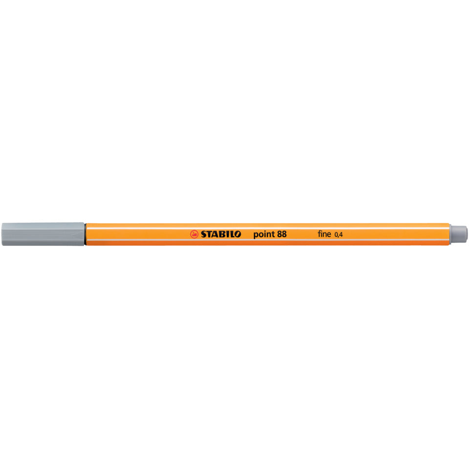 Fineliner point 88®, 0,4 mm, mittelgrau STABILO 88/95