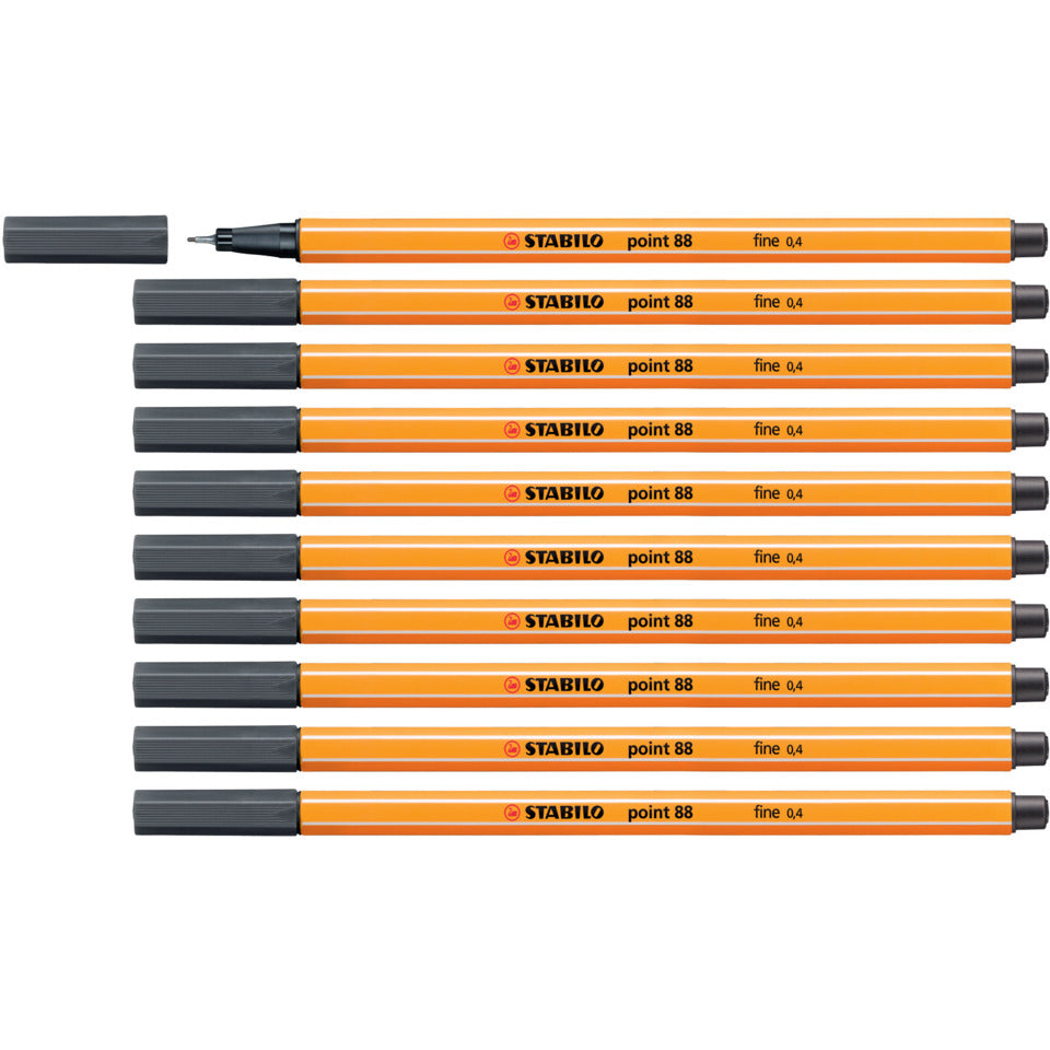 Fineliner point 88®, 0,4 mm, schwarzgrau STABILO 88/97 STABILO 88/97  schwarzgrau