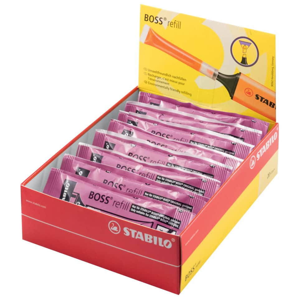 Textmarker Nachfüllsystem BOSS® ORIGINAL, 3ml, pink STABILO 070/56 STABILO 070-56  Nachfüllsystem