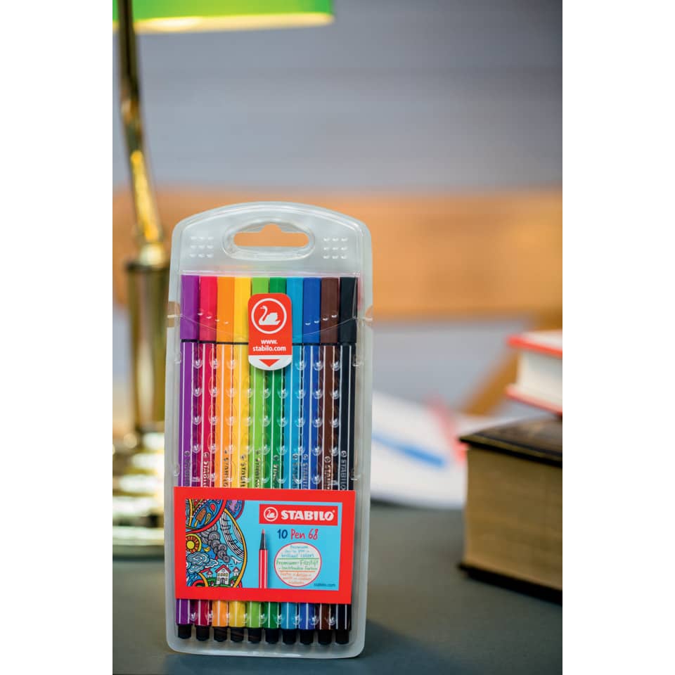 Fasermaler Pen 68 Etui, mit 10 Farben STABILO 6810-PL STABILO 6810/PL