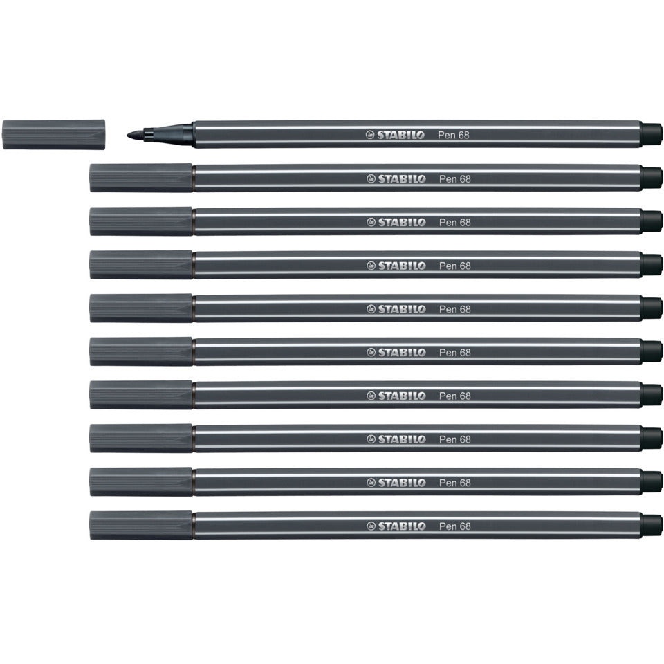 Fasermaler Pen 68, 1mm, schwarzgrau STABILO 68/97 STABILO 68-97