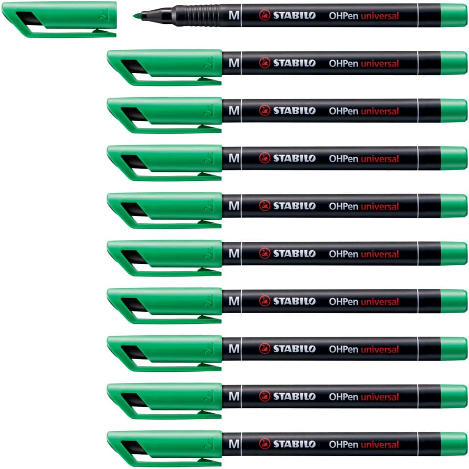 Folienstift OHPen universal, 1 mm, permanent, grün STABILO 843/36 STABILO  843/36 permanent
