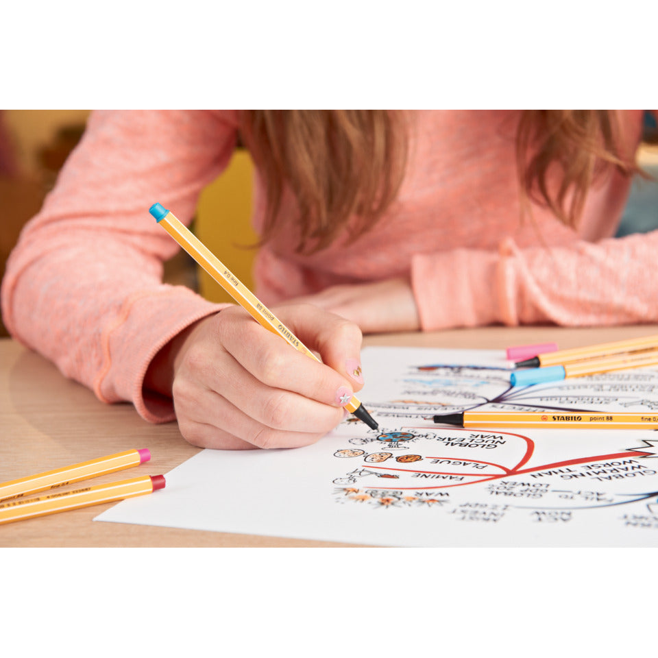 Fineliner point 88®, 0,4 mm, mittelblau STABILO 88/32