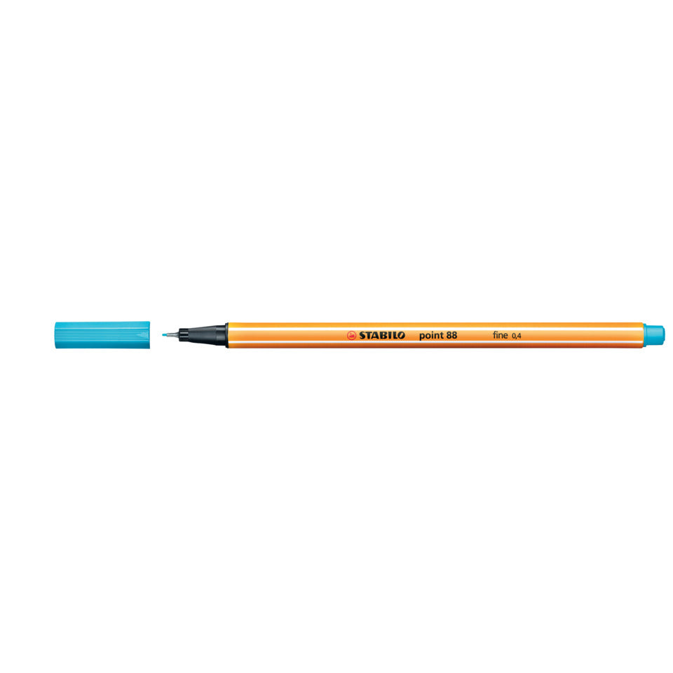 Fineliner point 88®, 0,4 mm, azurblau STABILO 88/57