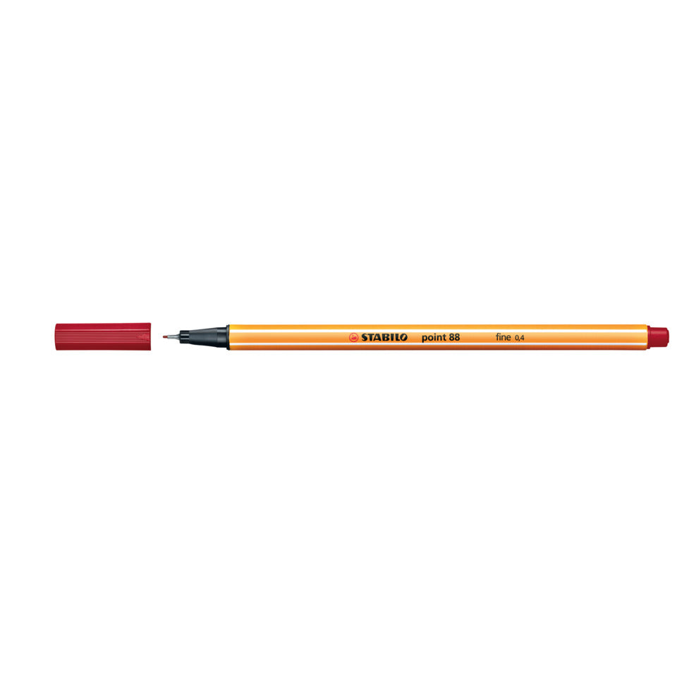 Fineliner point 88®, 0,4 mm, dunkelrot STABILO 88/50
