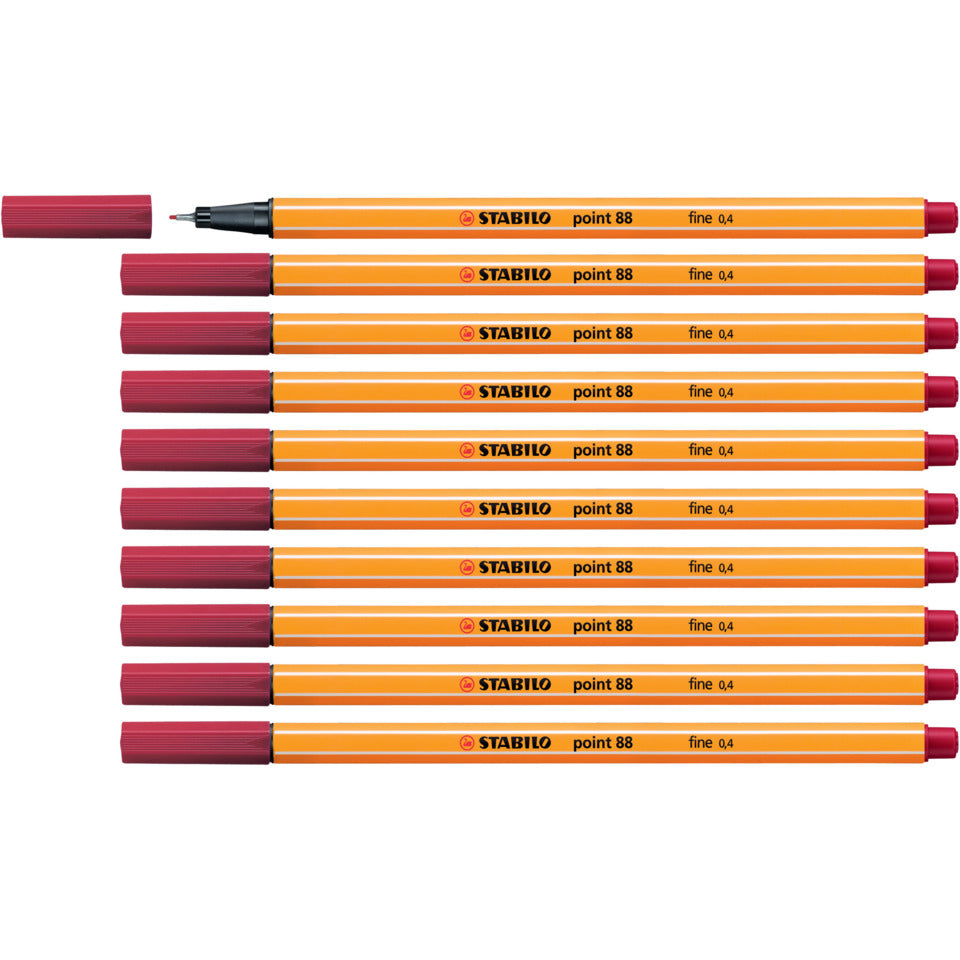 Fineliner point 88®, 0,4 mm, dunkelrot STABILO 88/50