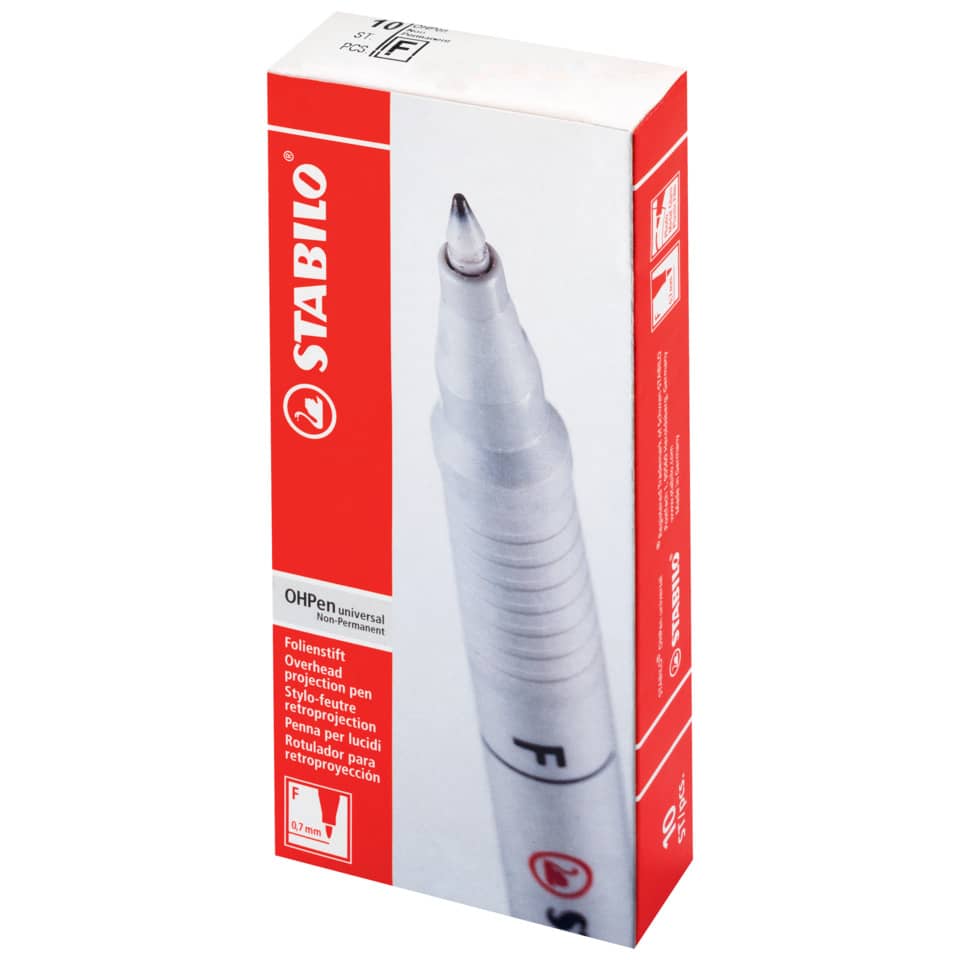 Folienstift OHPen universal, 0,7 mm, wasserlöslich, rot STABILO 852/40 STABILO  852/40 wasserlöslich