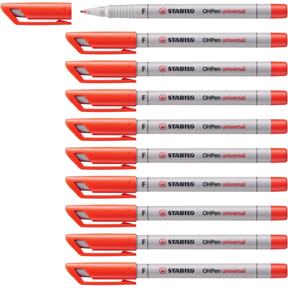 Folienstift OHPen universal, 0,7 mm, wasserlöslich, rot STABILO 852/40 STABILO  852/40 wasserlöslich