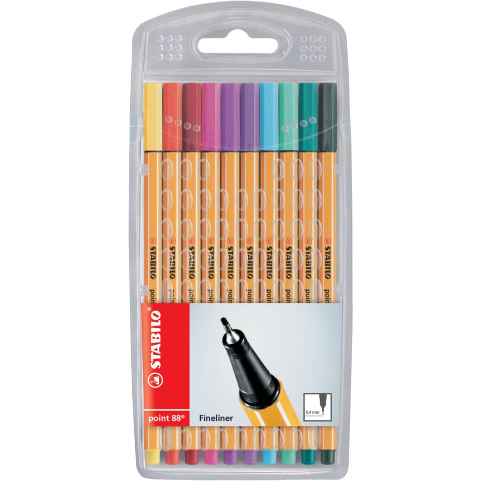 Fineliner point 88® Etui, mit 10 Stiften STABILO 8810-1