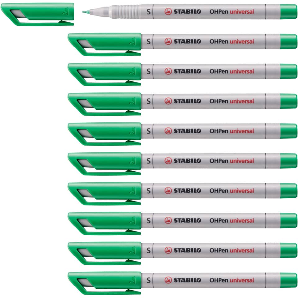 Folienstift OHPen universal, 0,4 mm, wasserlöslich, grün STABILO 851/36 STABILO 851/36 wasserlöslich