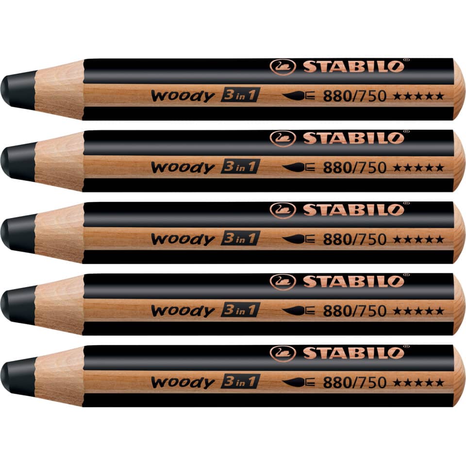 Multitalent-Stift woody 3 in 1, schwarz STABILO 880/750 STABILO 880/750 Woody 3 in 1