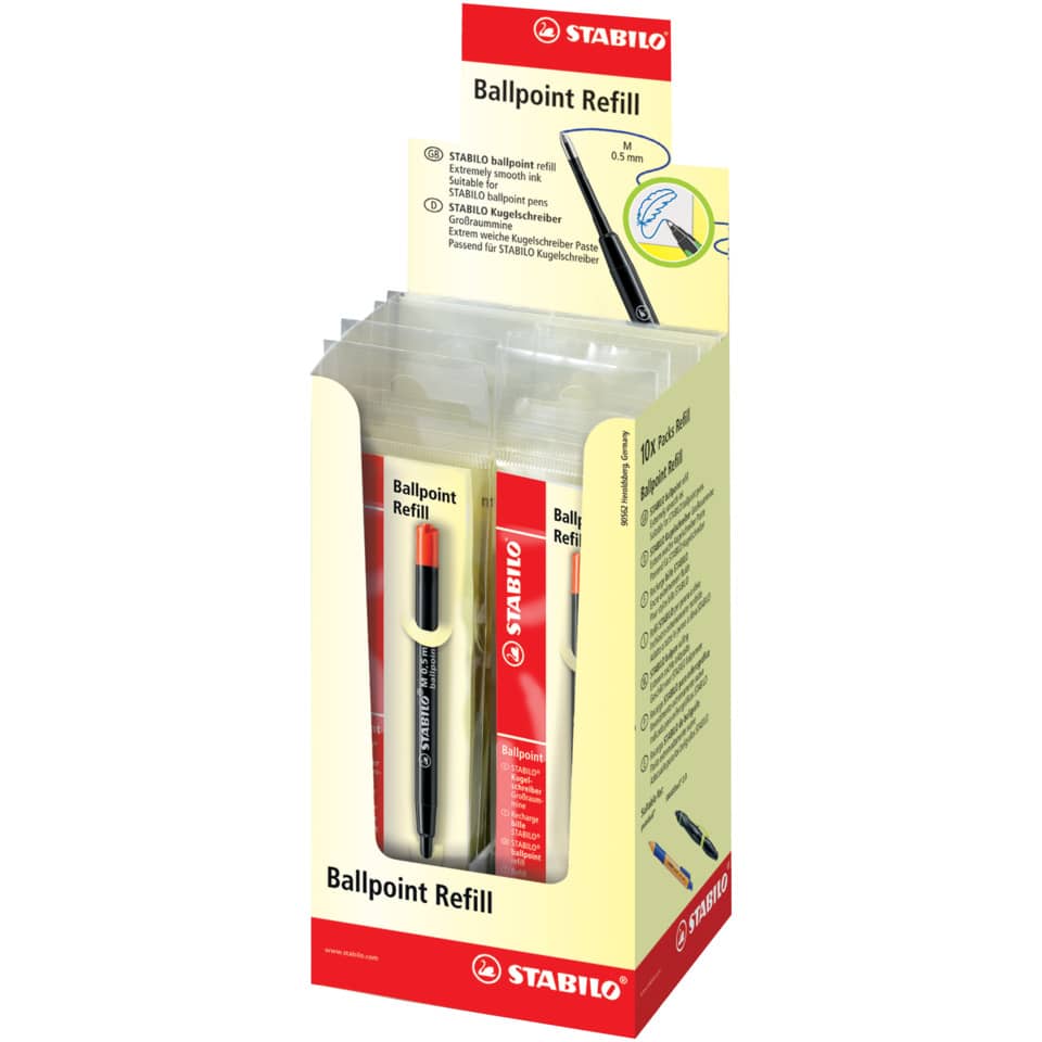 Kugelschreibermine Ballpoint Refill, 0,5 mm, rot STABILO 2/040-02 STABILO 2/040-02 Großraum