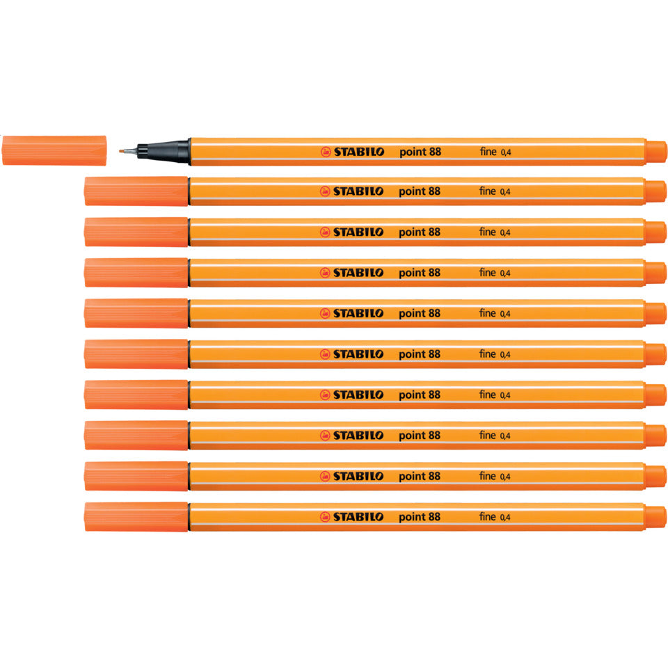 Fineliner point 88®, 0,4 mm, gelbrot STABILO 88/30