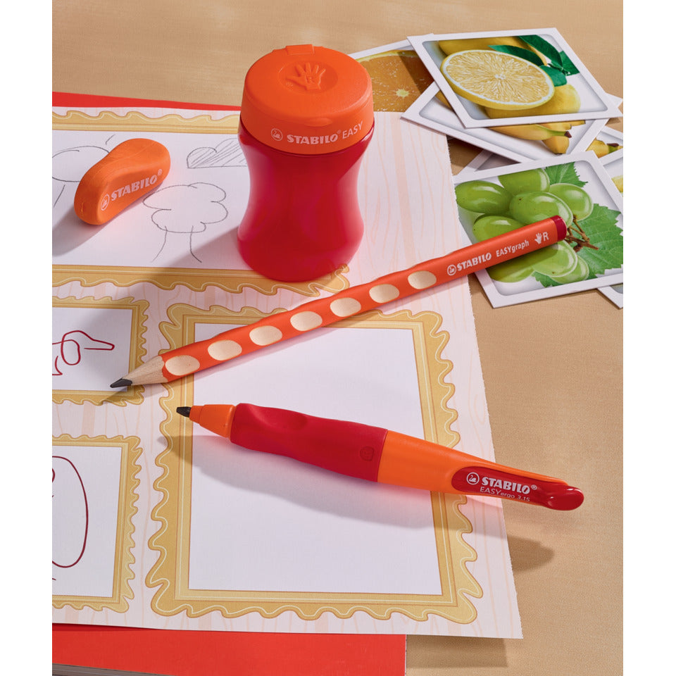 Dosenspitzer EASYsharpener, 3-fach, Rechtshänder, orange STABILO 4502/3 STABILO 4502/3 rechts