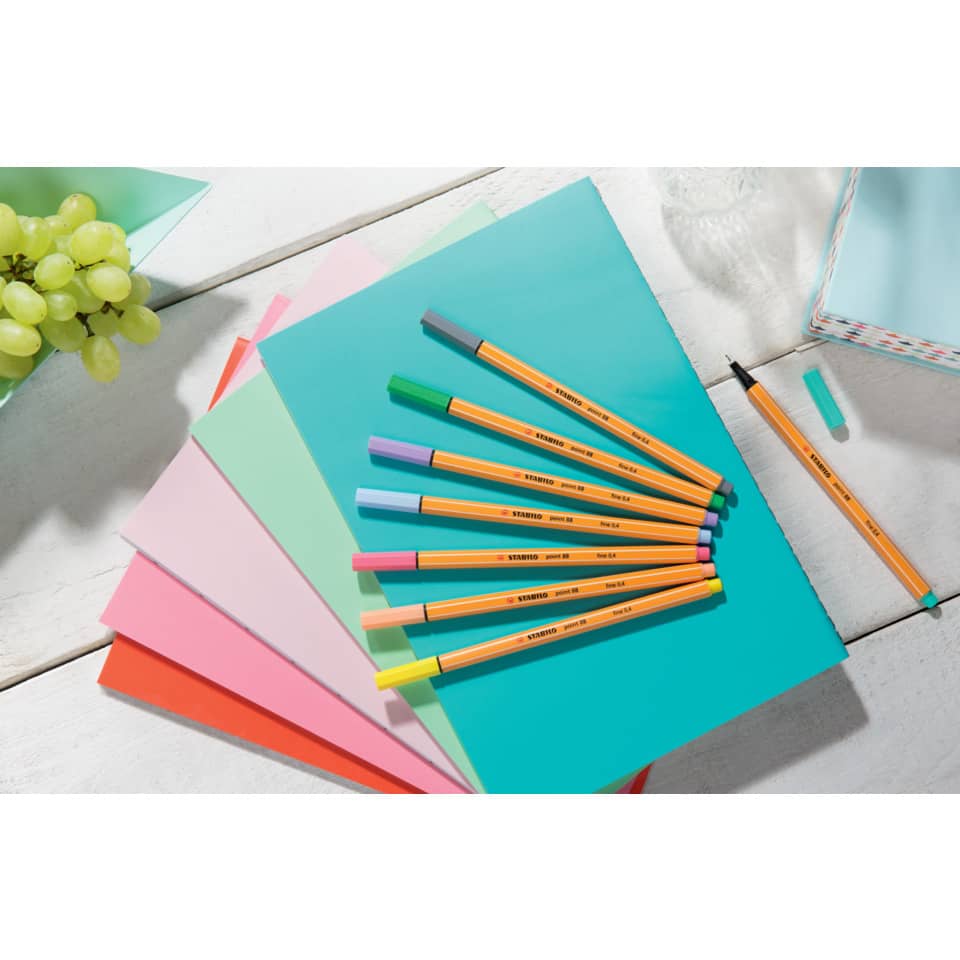 Fineliner point 88® Etui "Pastell", mit 8 Stiften STABILO 88/8-01 STABILO 88/8-01 pastell sortiert
