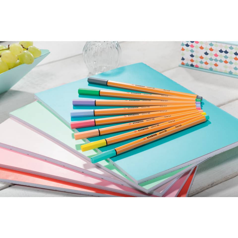 Fineliner point 88® Etui "Pastell", mit 8 Stiften STABILO 88/8-01 STABILO 88/8-01 pastell sortiert