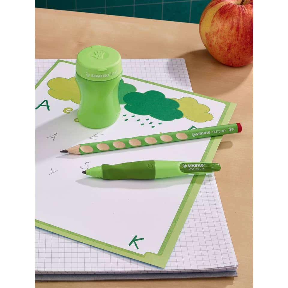 Bleistift EASYgraph Rechtshänder, 2B, grün STABILO 322/04-2B