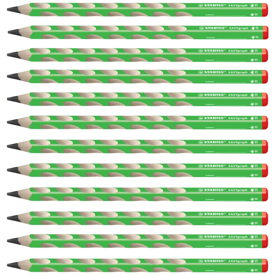 Bleistift EASYgraph Rechtshänder, 2B, grün STABILO 322/04-2B