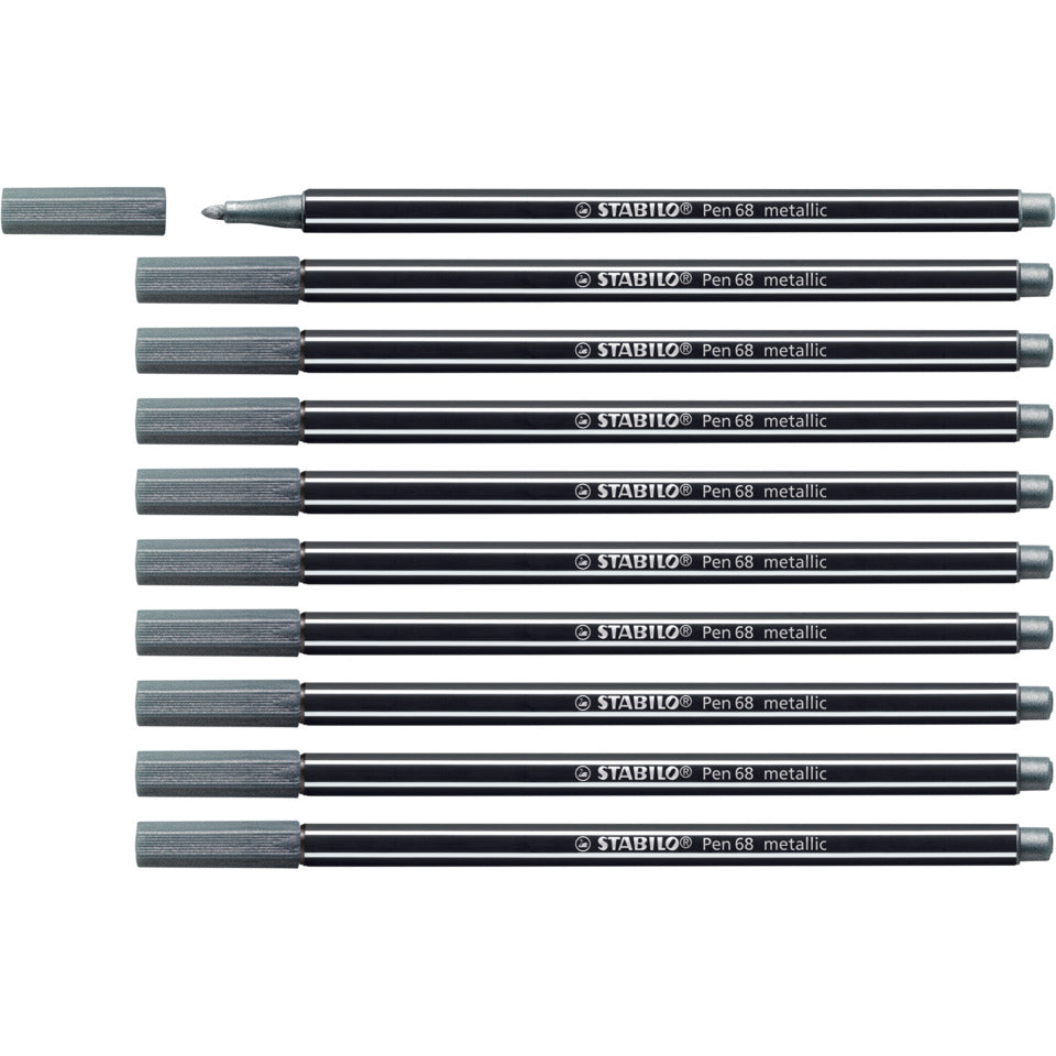 Fasermaler Pen 68, 1mm, metallic silber STABILO 68/805