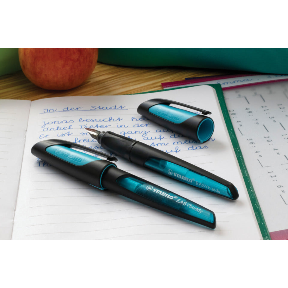 Füllfederhalter EASYbuddy® M, schwarz/hellblau STABILO 5031/4-41