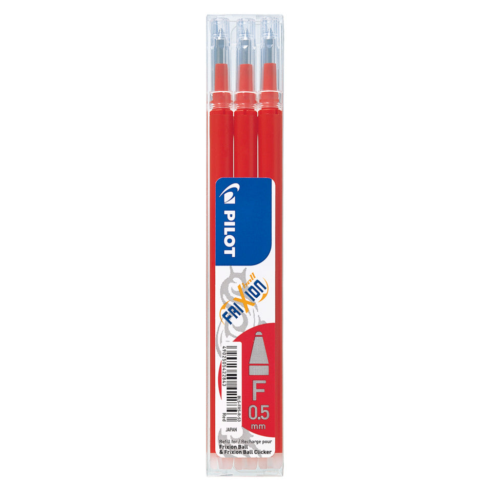 Tintenrollermine FriXion Ball/Clicker, 0,3mm, 3 Stück, rot PILOT BLS-FR5-S3-R PILOT 2276002F BLS-FR5-S3-R