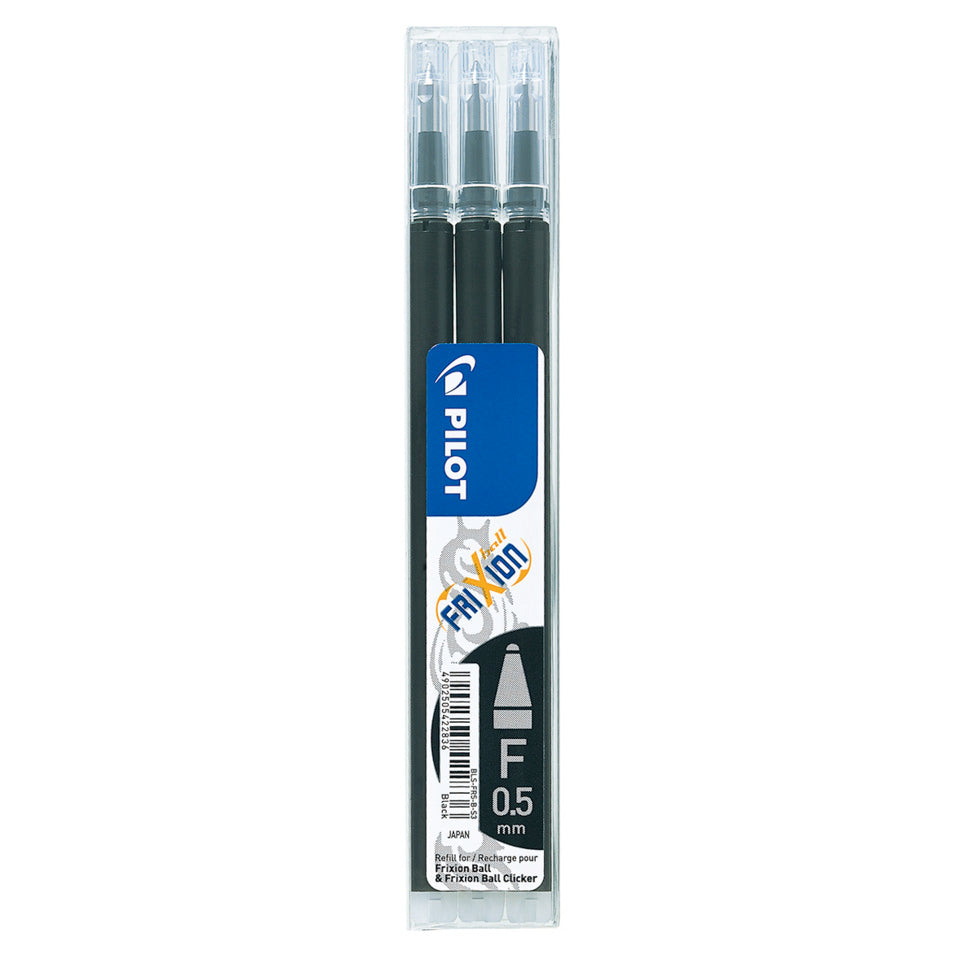 Tintenrollermine FriXion Ball/Clicker, 0,3mm, 3 Stück, schwarz PILOT BLS-FR5-S3-B PILOT 2276001F BLS-FR5-S3-B