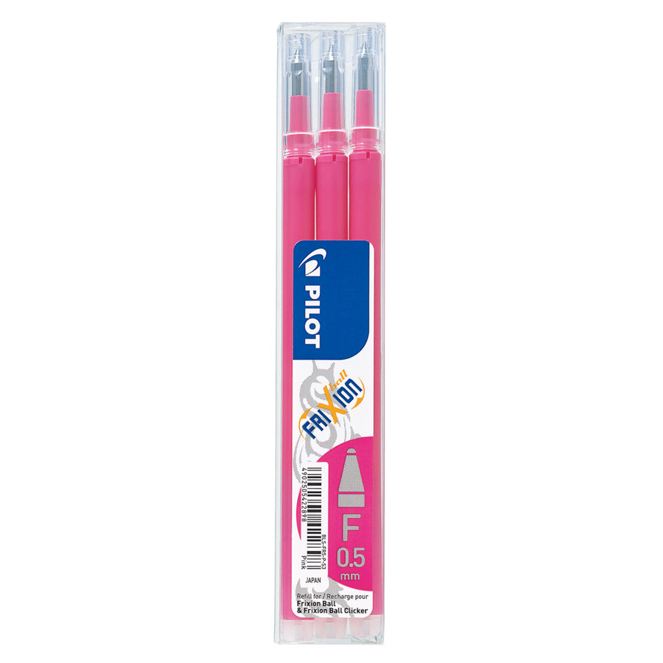 Tintenrollermine FriXion Ball/Clicker, 0,3mm, 3 Stück, pink PILOT BLS-FR5-S3-P PILOT 2276009F BLS-FR5-S3-P