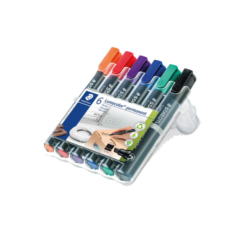 Permanentmarker Lumocolor®. Box mit 6 Farben STAEDTLER 350 WP6 STAEDTLER 350 WP6 LUMOCOLOR