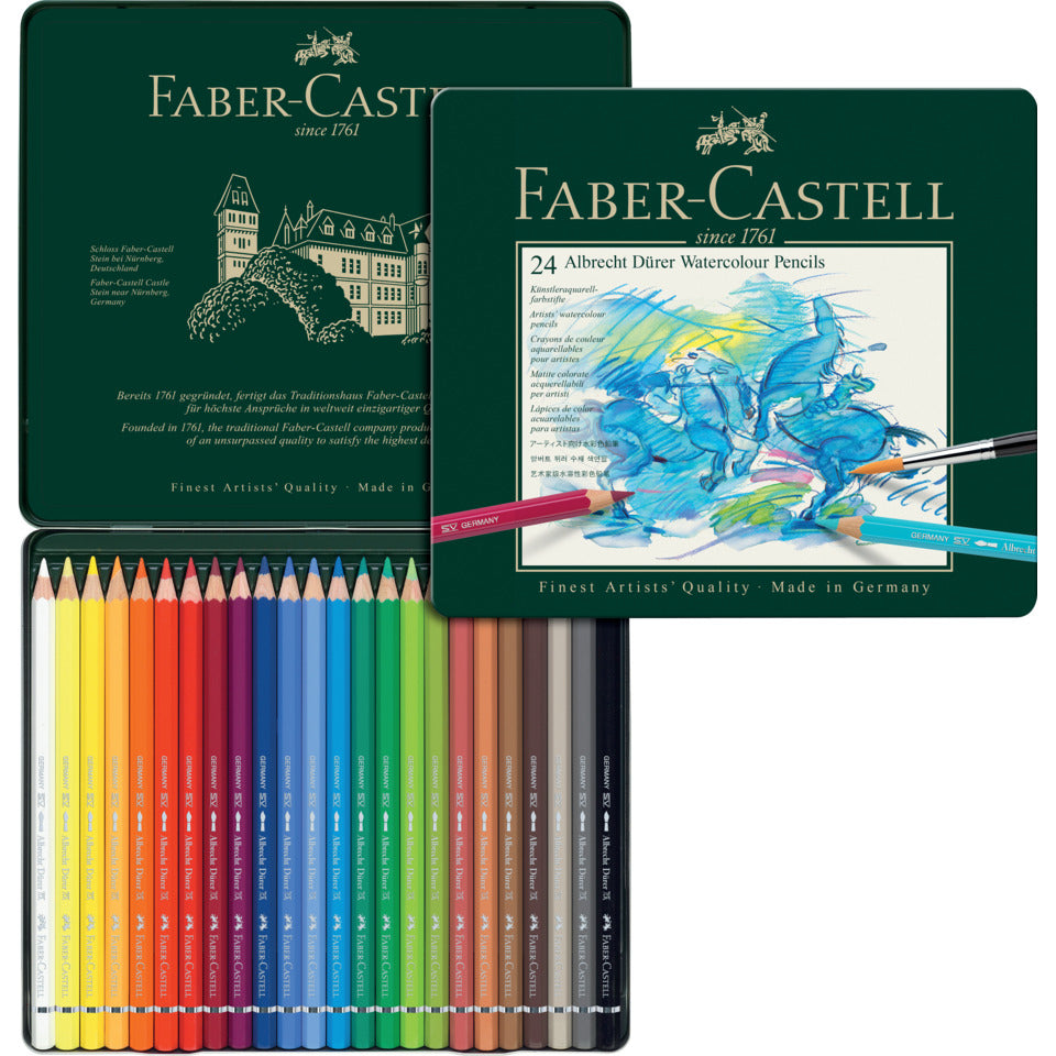 Aquarellfarbstift Albrecht Dürer, 24 Stück FABER CASTELL 117524 FABER CASTELL 117524 Metalletui