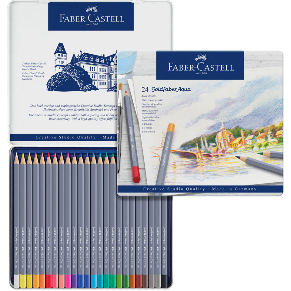 Aquarellfarbstift Goldfaber Aqua, 24 Stück, sortiert FABER CASTELL 114624 FABER CASTELL 114624 Goldfaber