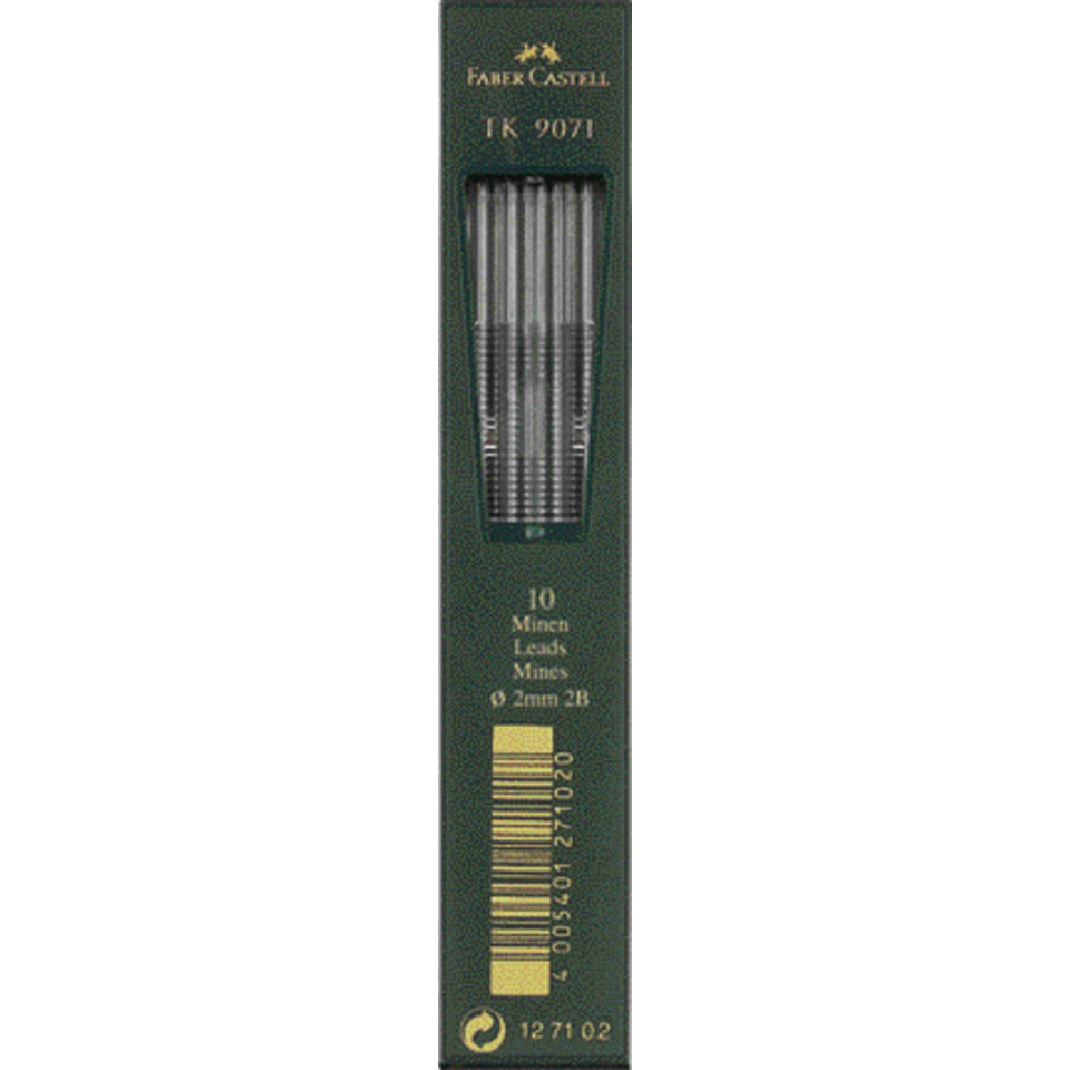 Fallmine TK® 9071 2B, 2mm, 10 Stück, schwarz FABER CASTELL 127102