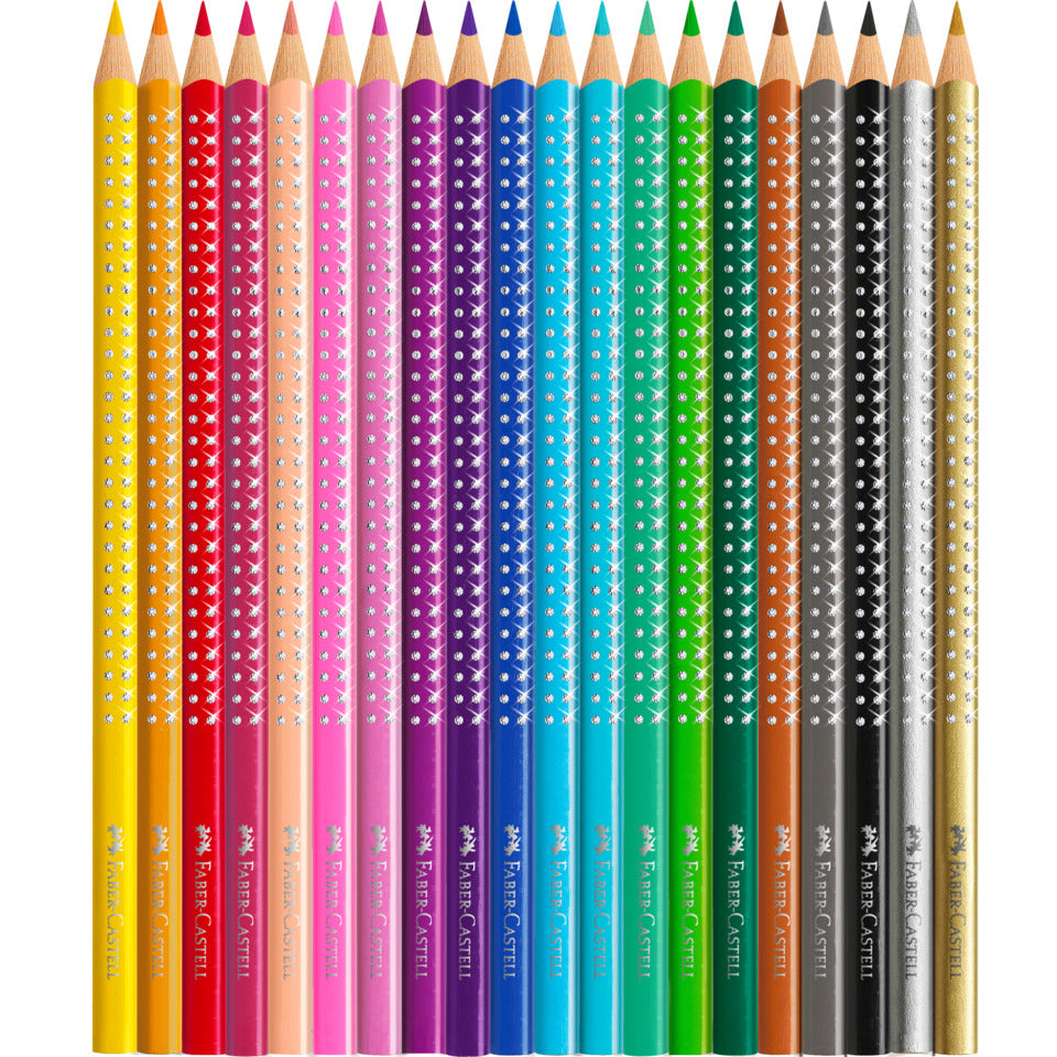 Buntstifte Sparkle Geschenkset, Metalletui türkis, 21-teilig FABER CASTELL 201641
