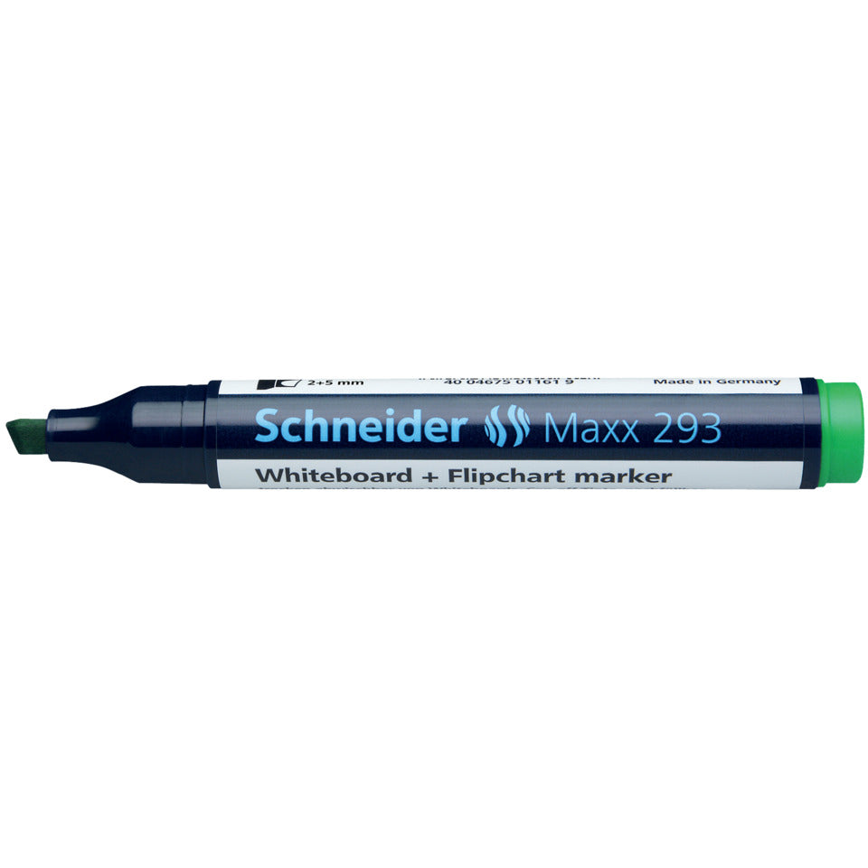 Boardmarker Maxx 293, nachfüllbar, 2+5 mm, grün SCHNEIDER SN129304 SCHNEIDER SN129304 Keilspitze