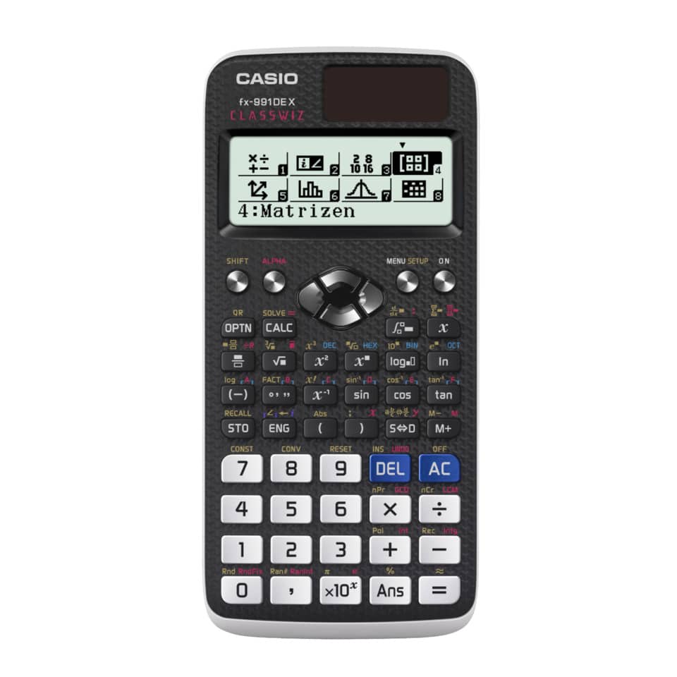 Schulrechner Technisch Wiss. 2-zeilig   ClassWiz CASIO FX-991DEX CASIO FX-991DEX ClassWiz