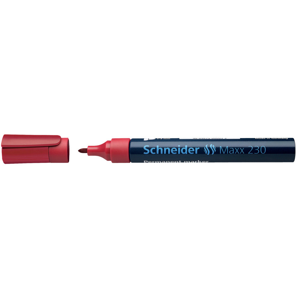 Permanentmarker Maxx 230, Rundspitze, nachfüllbar, 1-3mm, rot SCHNEIDER 123002 SCHNEIDER SN123002