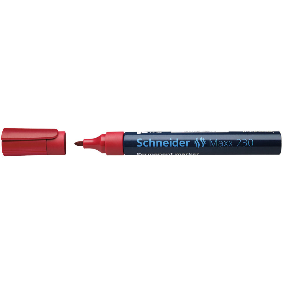 Permanentmarker Maxx 230, Rundspitze, nachfüllbar, 1-3mm, rot SCHNEIDER 123002 SCHNEIDER SN123002