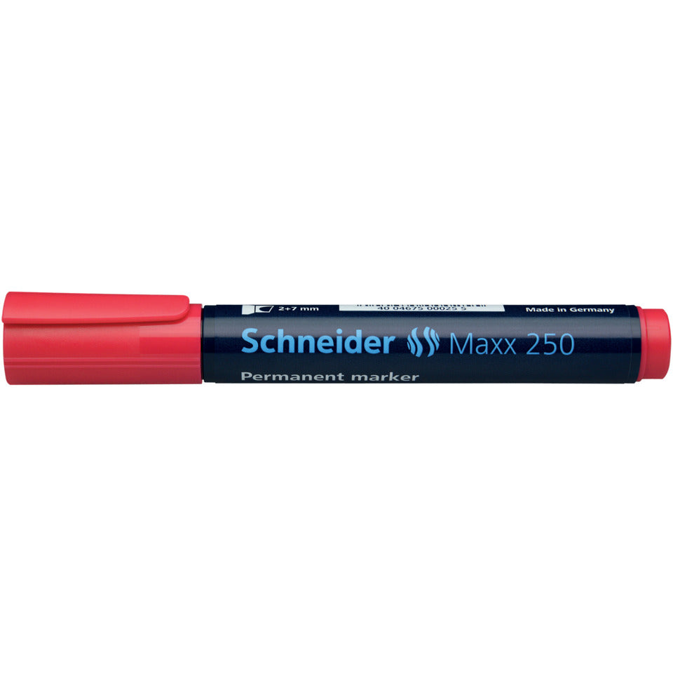 Permanentmarker Maxx 250, Keilspitze, nachfüllbar, 2-7mm, rot SCHNEIDER SN125002