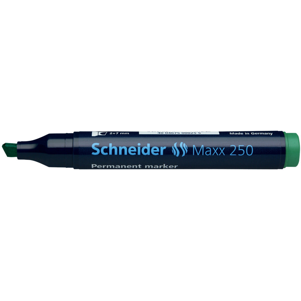 Permanentmarker Maxx 250, Keilspitze, nachfüllbar, 2-7mm, grün SCHNEIDER SN125004