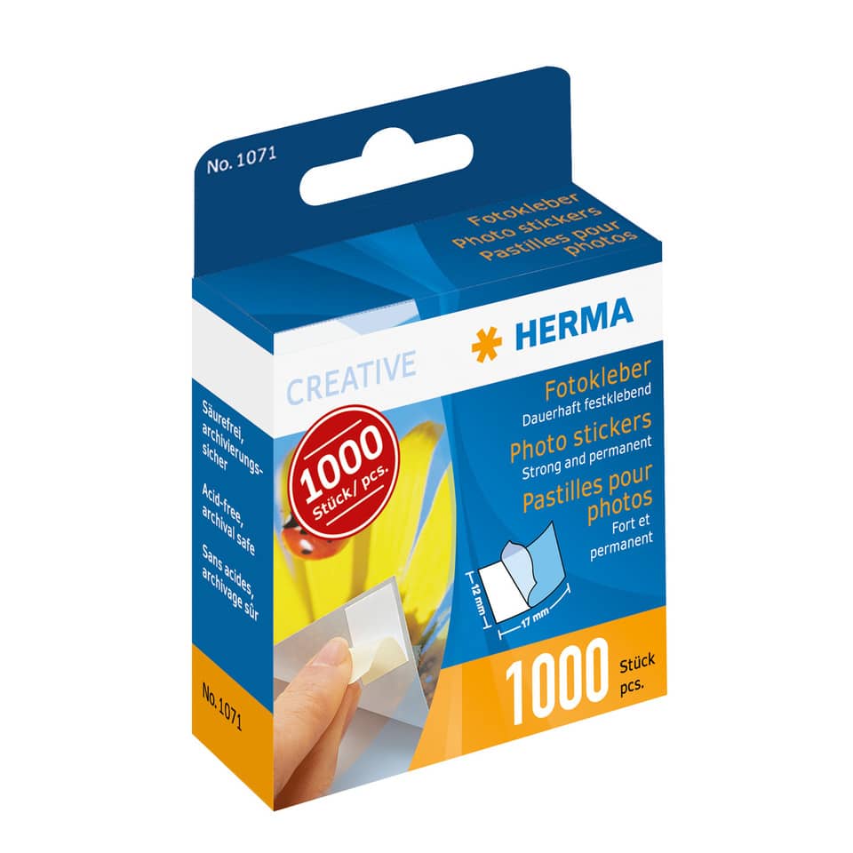 Fotokleber, 12x17mm, 1000 Stück HERMA 1071 HERMA 1071  1000 Stück
