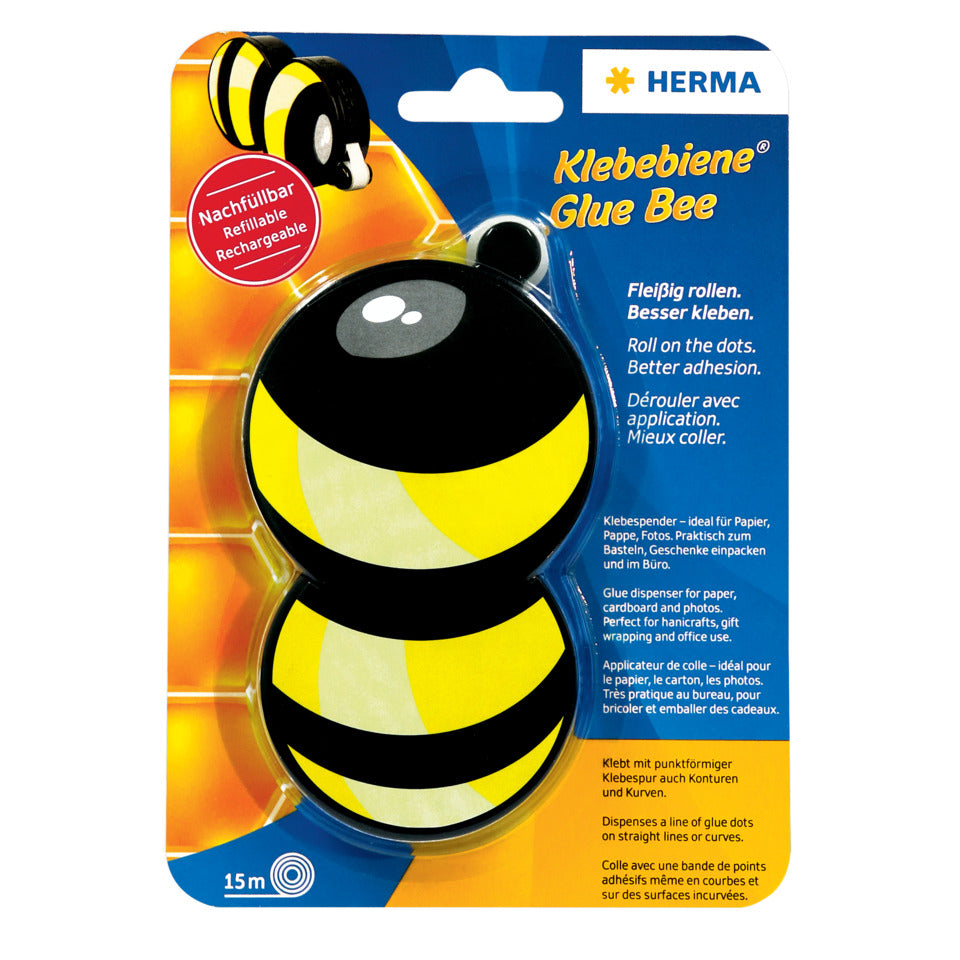 Kleberoller Klebebiene Bienenoptik, ablösbar, 15m HERMA 1104